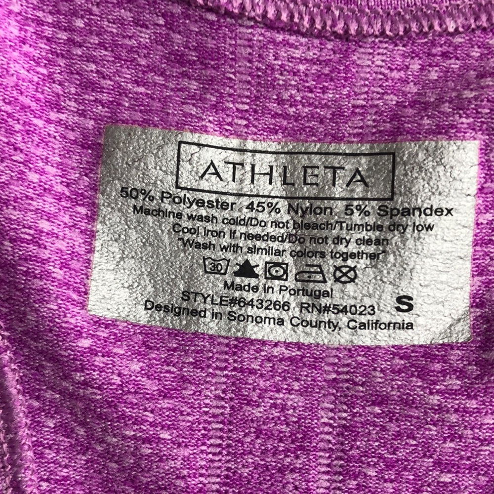 Athleta Woman’s Tennis Workout Activity Seamless Purple Tank Size S - Picture 11 of 11